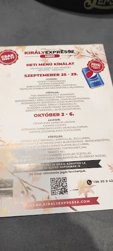 Király Expressz Menü - Kecskemét