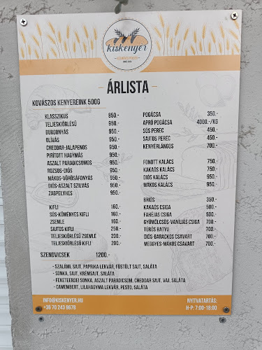 Kiskenyér Kézműves Pékség