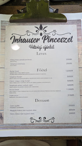Opinii despre Inhauser Pincészet & Restaurant & Guesthouse în Somlószőlős - Vendéglátás