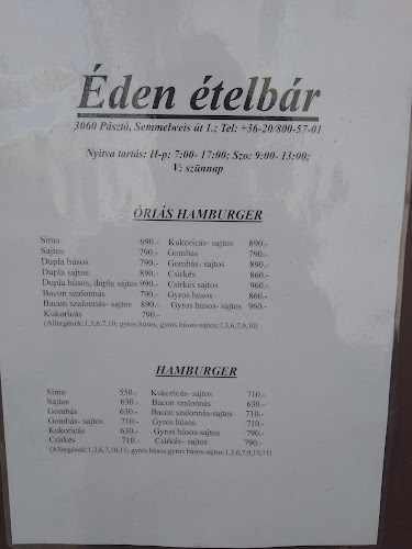 Éden Ételbár - Pásztó