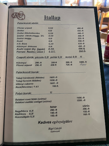 Opinii despre Rigó Vendéglő în Ajka - Vendéglátás