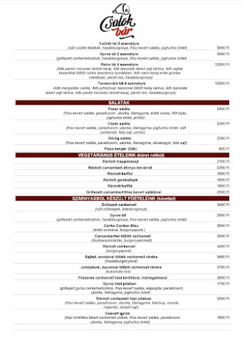 Csülök Bár - Vendéglátás