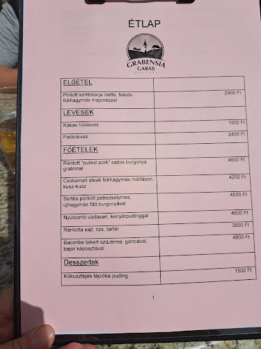 Opinii despre Grabensia Ambrus Apát Fogadó în Garáb - Vendéglátás