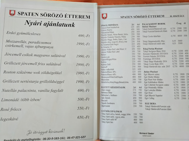 Spaten Söröző Étterem - Sátoraljaújhely