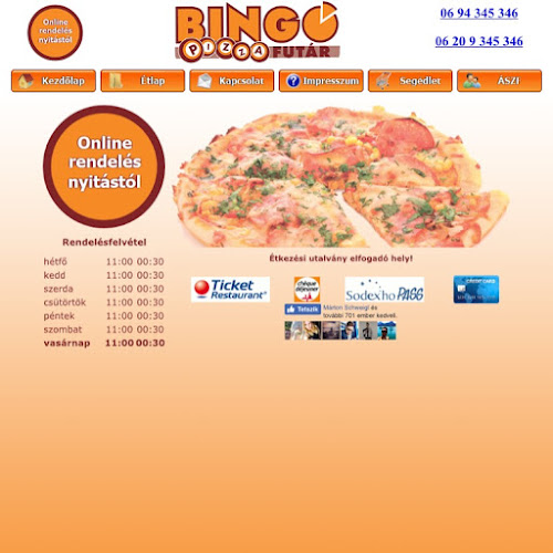 Opinii despre Bingo Pizzafutár (pizza házhozszállítás) în Szombathely - Vendéglátás