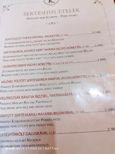 Kovács-Kert Étterem - Vendéglátás