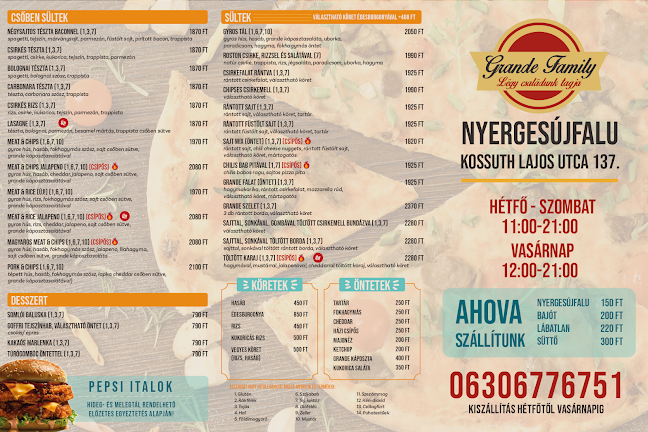 Grande Family - Vendéglátás