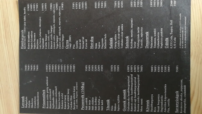 Opinii despre Nemes Pecsenye în Budapest - Vendéglátás