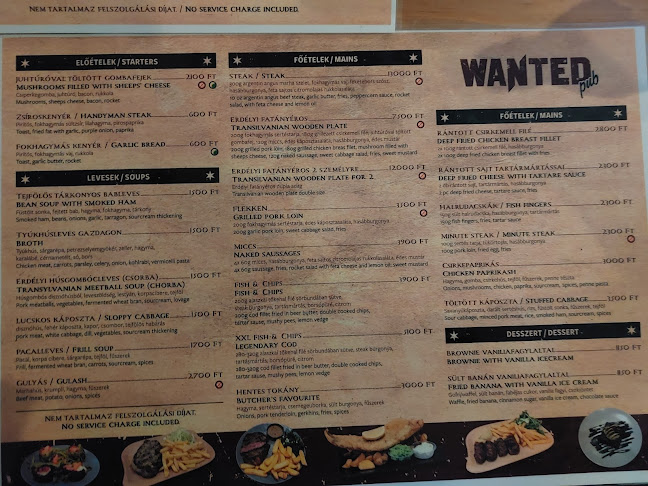 Opinii despre Wanted Pub Restaurant în Budapest - Vendéglátás