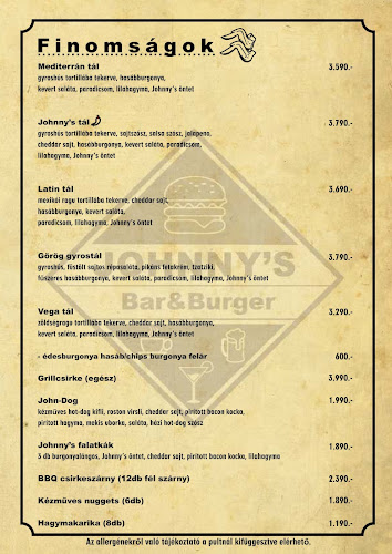 Johnny's Bar&Burger - Vendéglátás