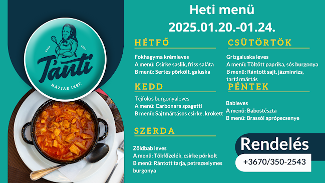 Opinii despre Tánti Házias Ízek în Újhartyán - Vendéglátás