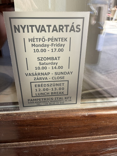 Pampetrics Borbár és Borszaküzlet - Keszthely