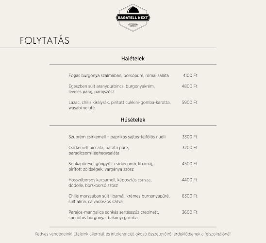 Bagatell Next Bisztró - Vendéglátás