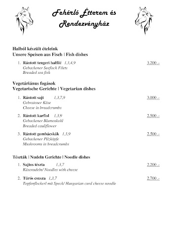 Fehèrló Ètterem Ès Rendezvènyház,Fehérló Panzió