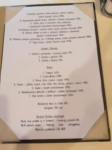 VADVIRÁG ÉTTEREM RESTAURANT - Vendéglátás