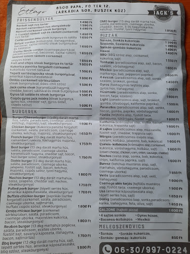 Opinii despre Jack konyhája în Pápa - Vendéglátás