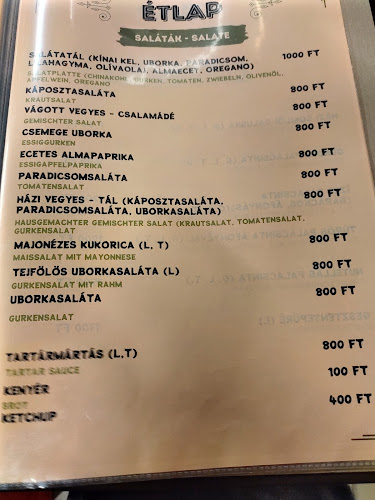 Garta Vendéglő - Vendéglátás