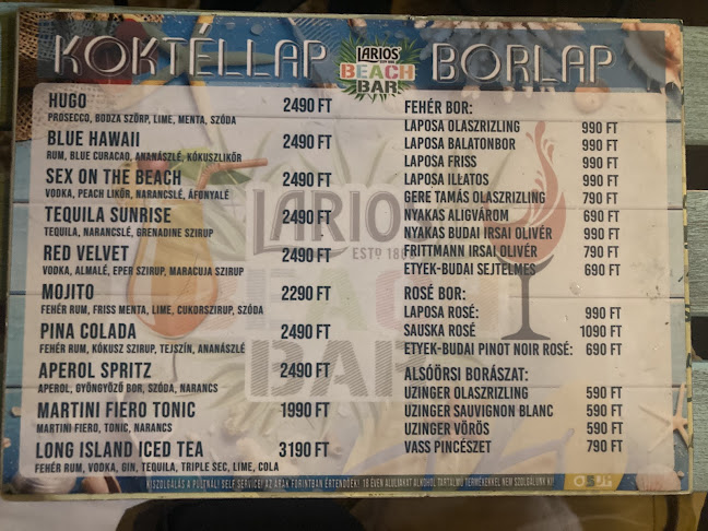 Opinii despre Larios Beach Bar by Deep Burger în Alsóörs - Vendéglátás