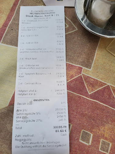 Opinii despre Bitburger Steak House în Balatonmáriafürdő - Vendéglátás