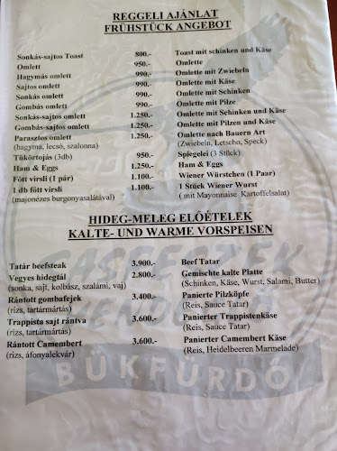 Opinii despre Sasfészek Vendéglő - étterem în Bük - Vendéglátás