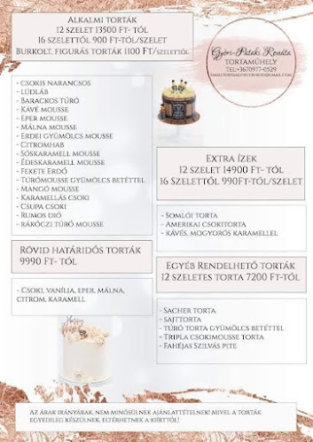 Győri-Pataki Renáta Tortaműhely - Vendéglátás