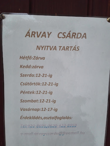 Comentarii opinii despre Árvay Csárda
