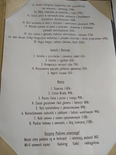 VADVIRÁG ÉTTEREM RESTAURANT - Bogács