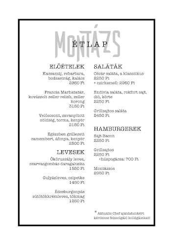Montázs Étterem - Vendéglátás
