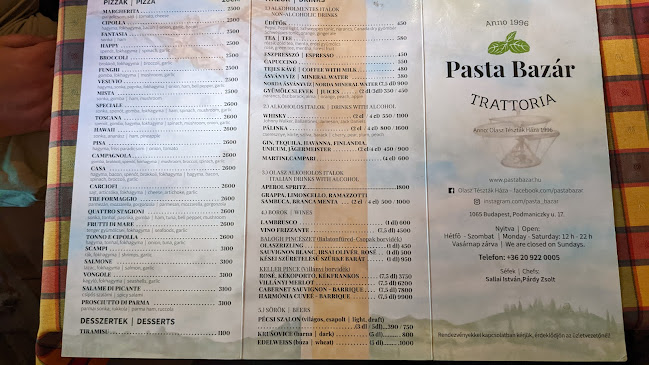 Pasta Bazár - Vendéglátás