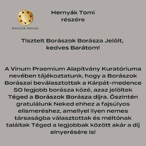 Hernyák Birtok - Vendéglátás