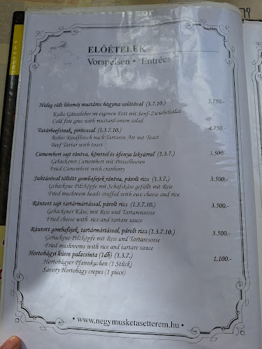 Opinii despre Négy Muskétás Étterem în Budapest - Vendéglátás