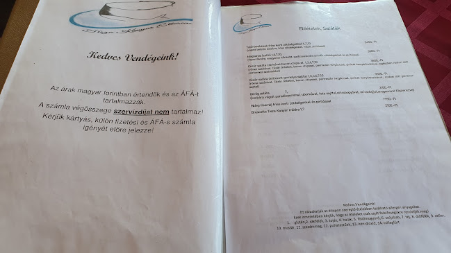 Opinii despre Tiszakanyar Étterem în Tiszakécske - Vendéglátás