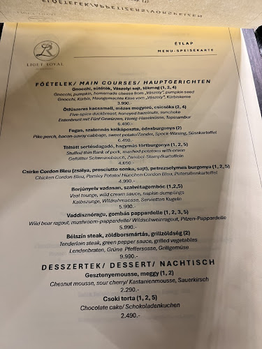 Liget Royal Restaurant - Vendéglátás