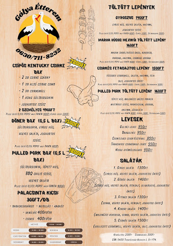 Opinii despre Gólya Étterem&Pizzastart în Tiszaföldvár - Vendéglátás