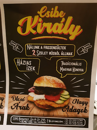 Csibe király hamburgeres