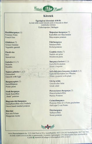 Opinii despre Ilka Csárda Panzió în Göd - Vendéglátás