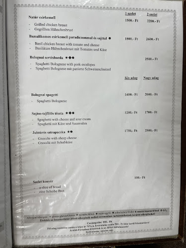 No.1 Étterem és Vendégház - Vendéglátás