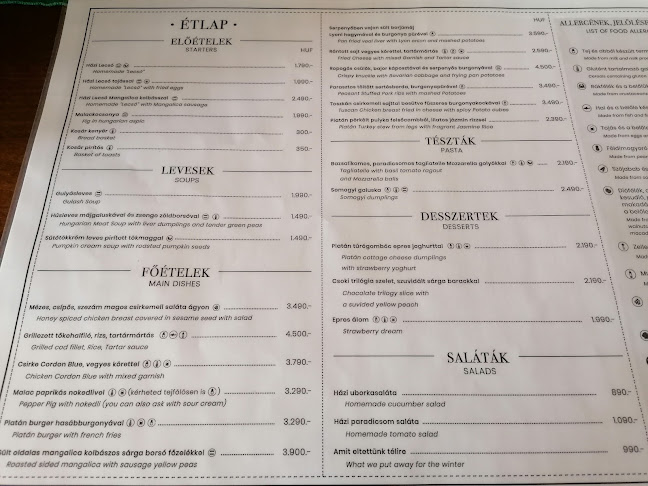 A Platán - Étterem és Terasz a Városligetnél - Budapest