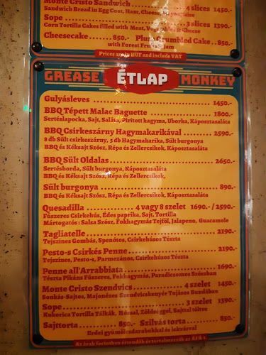 Grease Monkey Budapest - Vendéglátás