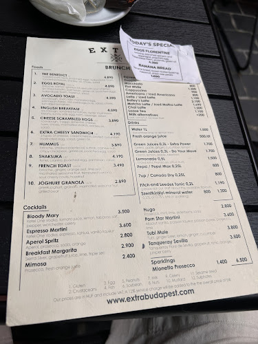 Comentarii opinii despre EXTRA Budapest - Brunch Bar Club