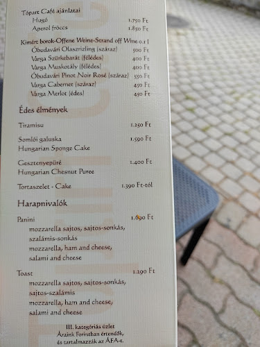 Tópart Café - Vendéglátás