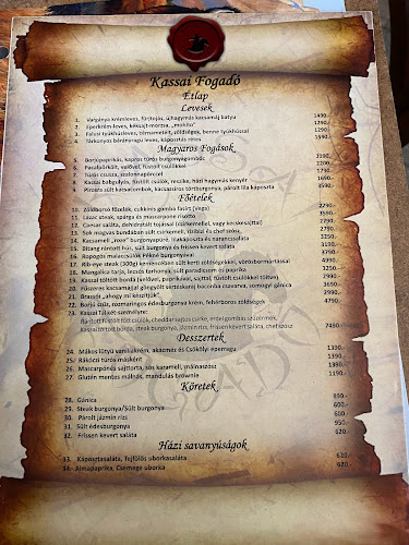 Kassai Fogadó - Vendéglátás