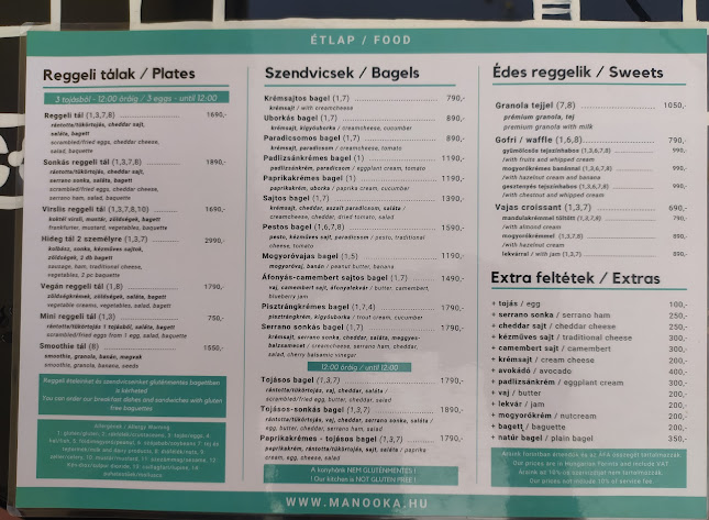 Manooka Kávézó - Vendéglátás