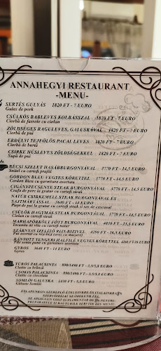 Annahegyi Restaurant - Vendéglátás