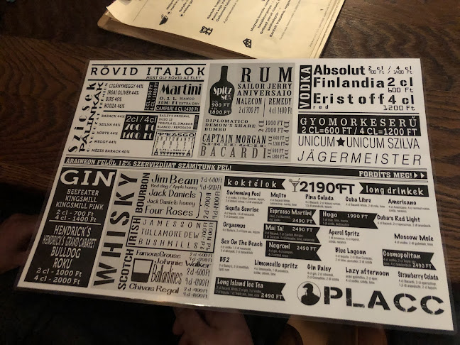 Placc - Vendéglátás