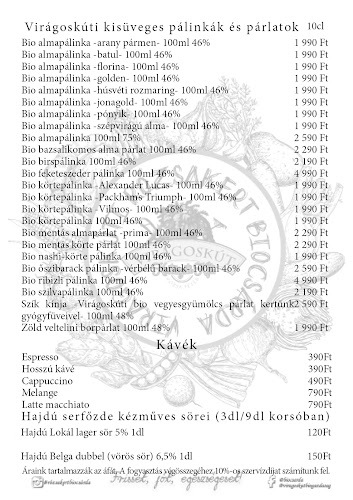 Virágoskúti Rózsakert Biocsárda