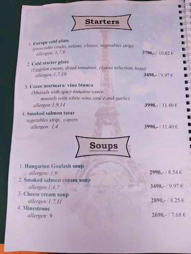 Európa Café - Vendéglátás