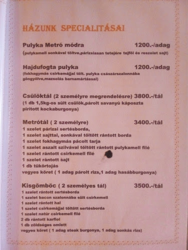 Metro Étterem-Söröző