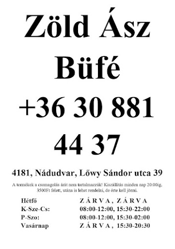 Zöld Ász Söröző Büfé - Vendéglátás