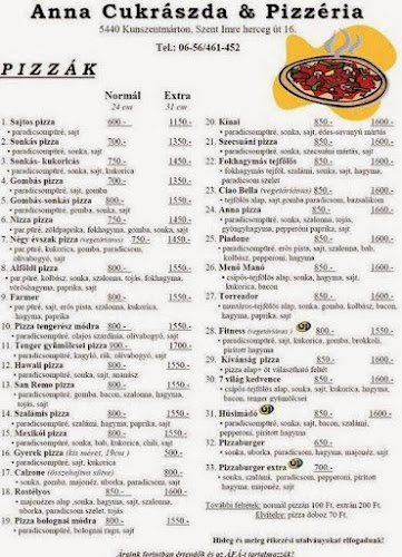 Anna Cukrászda és Pizzéria - Vendéglátás